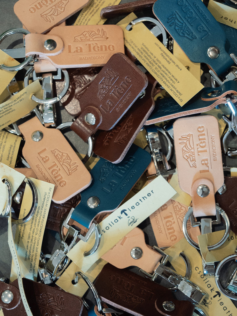 La Téne bőr kulcstartó